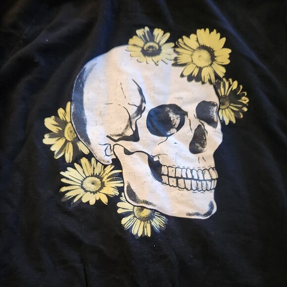 Lovesick Skull and Sunflowers Graphic Zip Hoodie - Picture 3 of 7